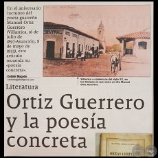 ORTIZ GUERRERO Y LA POESÍA CONCRETA - Por CATALO BOGADO - Domingo, 13 de Mayo de 2018